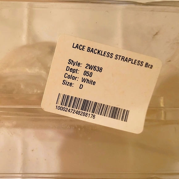 White Lace Backless Strapless Bra - Picture 3 of 3